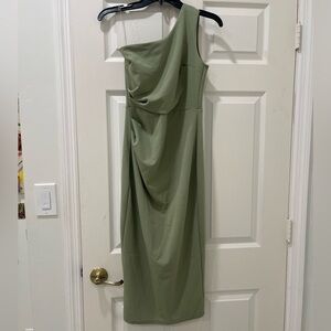 Green Windsor one shoulder cocktail dress. Never worn